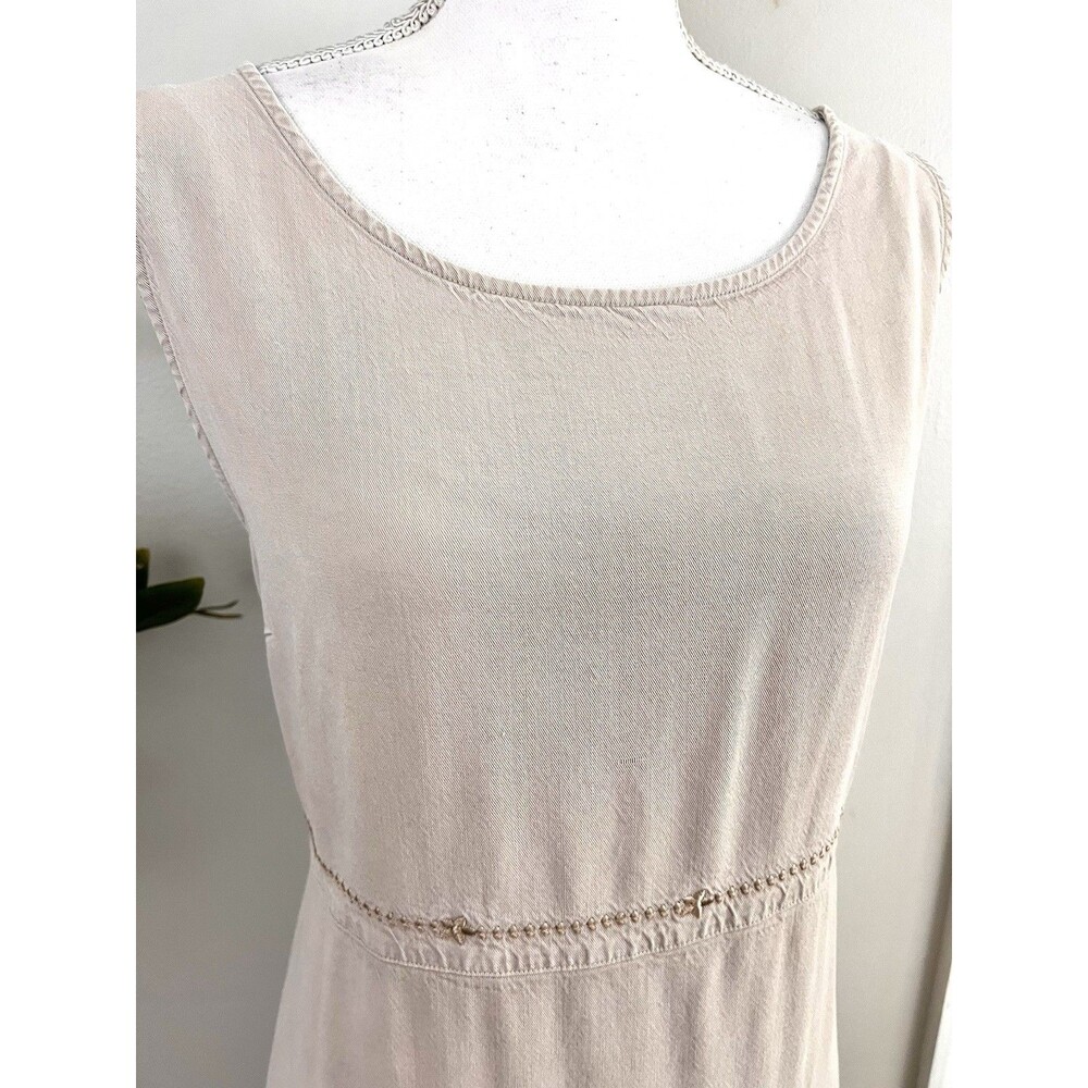 VIntage Outfit JPR Beige Linen Feel Maxi Dress Coastal Lagenlook Resort Wear XL - Picture 3 of 8